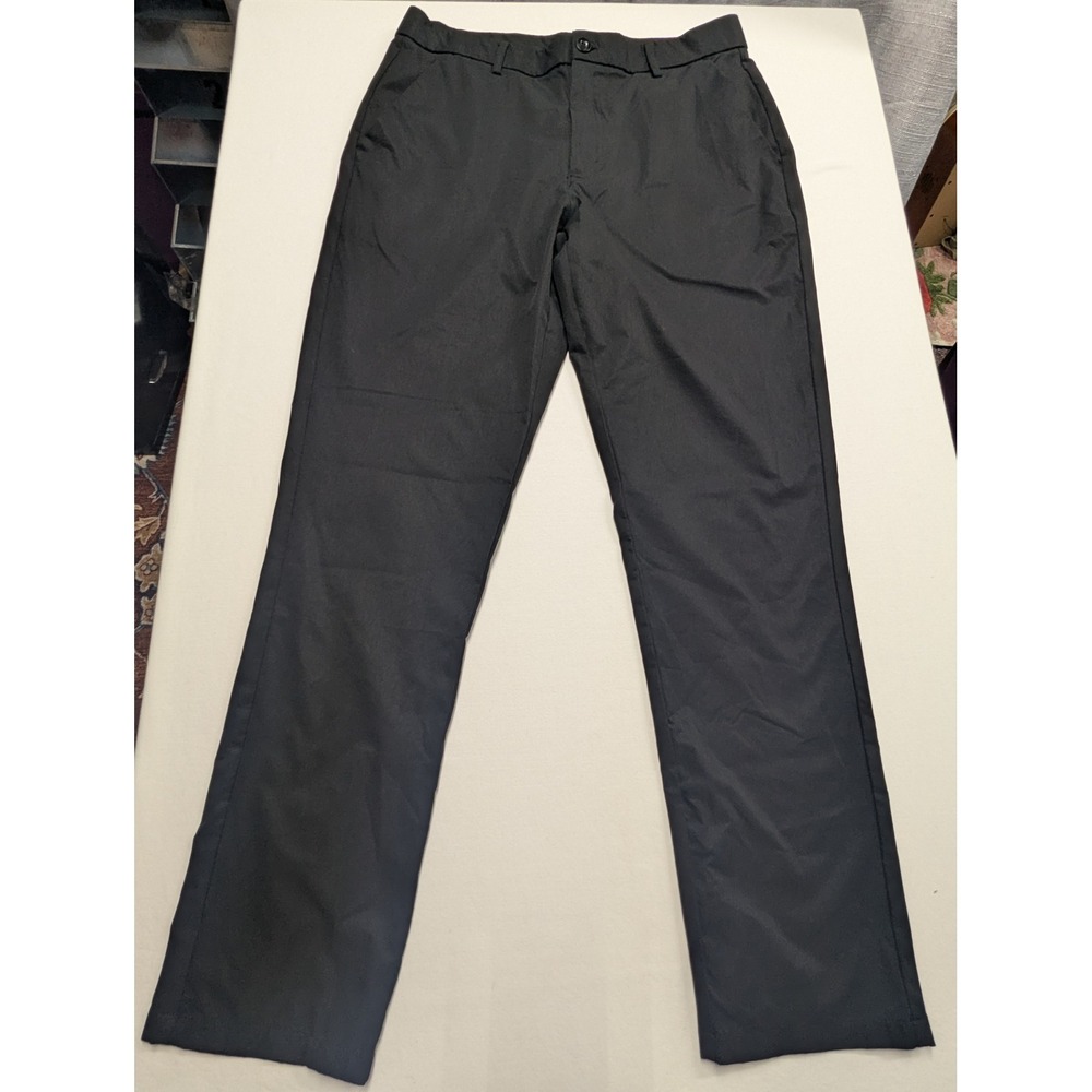 Libin Mens Golf Pants 33W x 32L Dark Gray Black Performance Chino Trousers